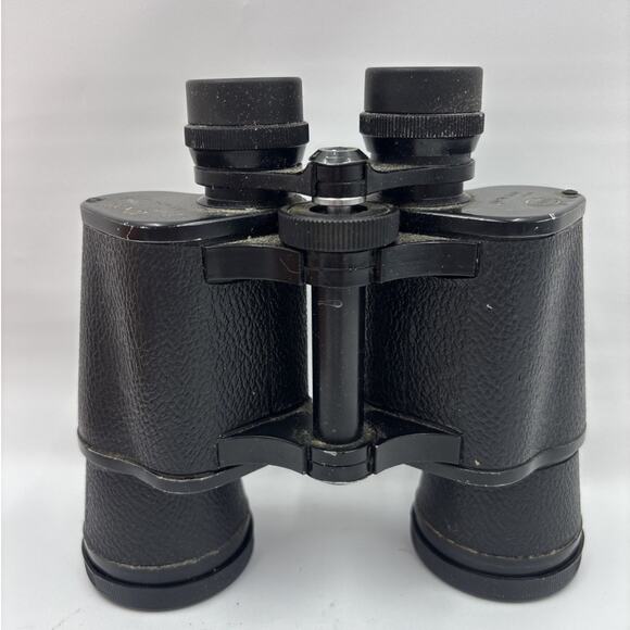 Vintage Scope Binoculars Model #3807 10x50 Amber Coated Optics With Leather Case - Picture 4 of 6